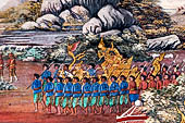 Detail from a mural painting with a 'Ramakien' motif - Thai version of the Indian Ramayana - from the temple complex of the Emerald Buddha, Bangkok (late 18th century) 